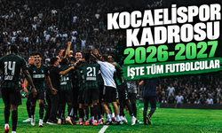 Kocaelispor kadrosu 2026-2027: İşte tüm futbolcular