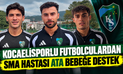 Kocaelisporlu futbolculardan SMA hastası Ata bebeğe destek