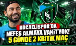 Kocaelispor'da nefes almaya vakit yok! 5 günde 2 kritik maç