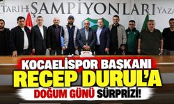 Kocaelispor Başkanı Recep Durul'a doğum günü sürprizi!