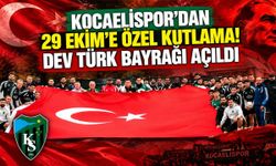 Kocaelispor'dan 29 Ekim'e özel kutlama! Dev Türk bayrağı açıldı