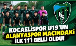 Kocaelispor U19’un Alanyaspor maçındaki ilk 11’i belli oldu!
