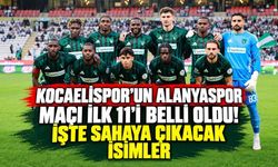 Kocaelispor’un Alanyaspor maçı ilk 11’i belli oldu! İşte sahaya çıkacak isimler