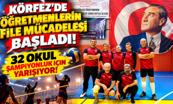 Körfez'de öğretmenlerin file mücadelesi başladı! 32 okul şampiyonluk için yarışıyor