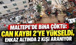 Maltepe’de bina çöktü: Can kaybı 2’ye yükseldi, enkaz altında 2 kişi aranıyor