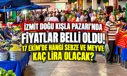 İzmit Doğu Kışla Pazarı'nda fiyatlar belli oldu! 17 Ekim'de hangi sebze ve meyve kaç lira olacak?
