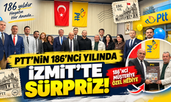 İzmit'te PTT'nin 186'ncı yılında sürpriz! 186'ncı müşteriye özel hediye