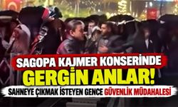 Sagopa Kajmer konserinde gergin anlar! Sahneye çıkmak isteyen gence güvenlik müdahalesi