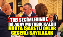 TBB SEÇİMLERİNDE İKİ ADAY MUTABIK KALDI! NOKTA İŞARETLİ OYLAR GEÇERLİ SAYILACAK