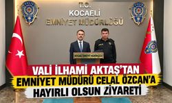 Vali İlhami Aktaş’tan Emniyet Müdürü Celal Özcan’a hayırlı olsun ziyareti