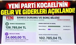 Yeni Parti Kocaeli'nin gelir ve giderleri açıklandı! Borçlar ödenince kasada ne kalacak?
