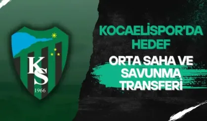 Kocaelispor'da hedef savunma ve orta saha
