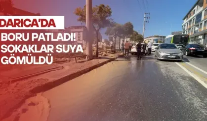 İnşaat kazısı İSU borusunu patlattı! Darıca sokakları suya gömüldü