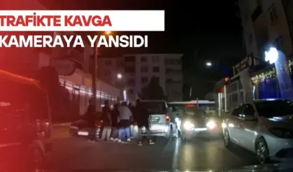Derince'de trafikte kavga