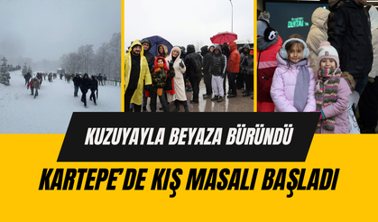 Kuzuyayla Beyaza Büründü: Kartepe’de Kış Masalı Başladı