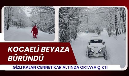 Kocaeli’de Karla Gelen Macera: Donmuş Patikalarda Çılgın Sürüş