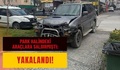 Park halindeki araçlara saldırmıştı: Yakalandı!