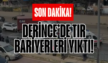 Son Dakika: Derince’de Tır Bariyerleri Yıktı, Karşı Şeride Geçti!