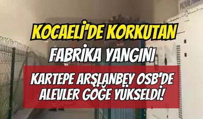 Kocaeli'de Korkutan Fabrika Yangını: Kartepe Arslanbey OSB'de Alevler Göğe Yükseldi!