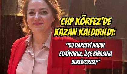 CHP Körfez'de Kazan Kaldırıldı: "Bu Darbeyi Kabul Etmiyoruz, İlçe Binasına Bekliyoruz!"