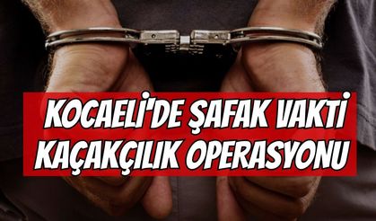 Kocaeli'de Şafak Vakti Kaçakçılık Operasyonu
