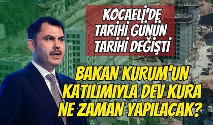 İzmit Cedit’te 1105 Konut İçin Kura, Gölcük’te 360 Daire İçin Anahtar Teslimi Cumartesi Olacak