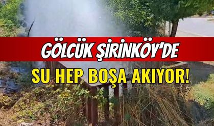 Gölcük Şirinköy'de Su Boşa Akıyor