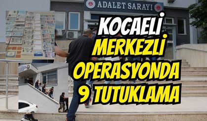 Kocaeli merkezli operasyonda 9 tutuklama
