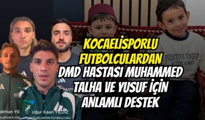 Kocaelisporlu Futbolculardan DMD Hastası Muhammed Talha Ve Yusuf İçin Anlamlı Destek