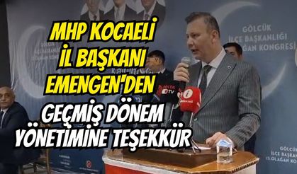 MHP Kocaeli İl Başkanı Emengen'den Geçmiş Dönem Yönetimine Teşekkür