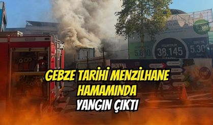Gebze Tarihi Menzilhane Hamamında Yangın Çıktı