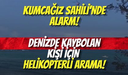 Kumcağız Sahili’nde Alarm! Denizde Kaybolan Kişi İçin Helikopterli Arama