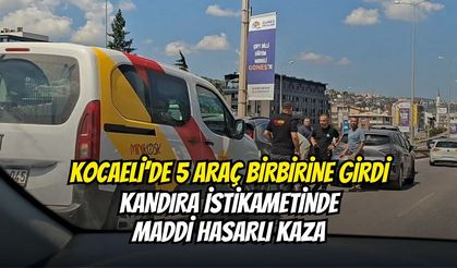 Kocaeli’de 5 Araç Birbirine Girdi: Kandıra İstikametinde Maddi Hasarlı Kaza
