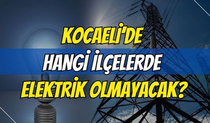 Kocaeli'de 16 Ağustos'ta Planlı Elektrik Kesintisi! İşte İlçe İlçe Etkilenecek Bölgeler