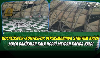 Kocaelispor-Konyaspor Deplasmanında Stadyum Krizi! Maça Dakikalar Kala Hodri Meydan Kapıda Kaldı