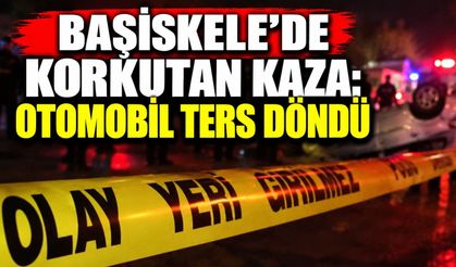 Başiskele’de korkutan kaza: Otomobil ters döndü
