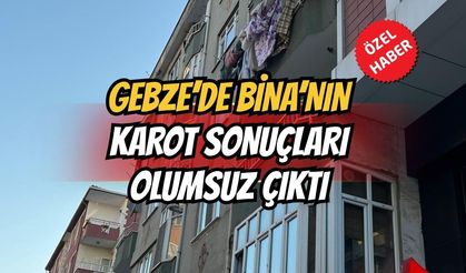 Gebze’de Binadan Alınan Karot Sonucu Olumsuz Çıktı