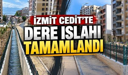 İzmit Cedit Kentsel Dönüşüm Alanı’nda Dere Islahı Tamamlandı