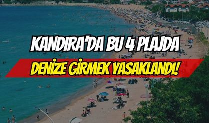 Kandıra’da 4 plajda denize girmek yasaklandı
