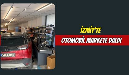 İzmit'te Otomobil Markete Daldı