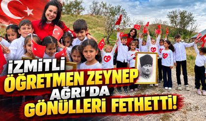 İzmitli Öğretmen Zeynep, Ağrı'da Gönülleri Fethetti! Cumhuriyet Bayramı Kutlamaları Göz Doldurdu