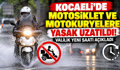 Kocaeli'de motosiklet ve motokuryelere yasak uzatıldı! Valilik yeni saati açıkladı