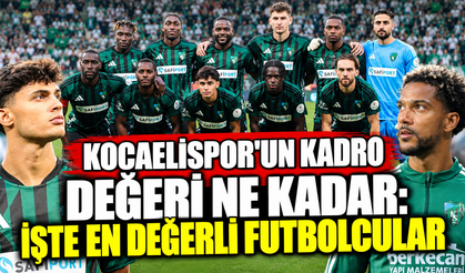 Kocaelispor'un Kadro Değeri Ne Kadar: İşte En Değerli Futbolcular
