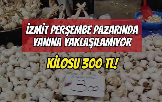 İzmit Perşembe Pazarında Yanına Yaklaşılamıyor: Kilosu 300 TL!