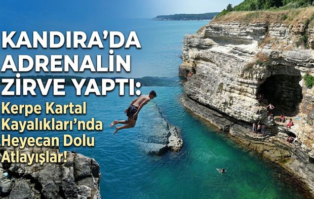 Kandıra’da Adrenalin Zirve Yaptı: Kerpe Kartal Kayalıkları’nda Heyecan Dolu Atlayışlar!