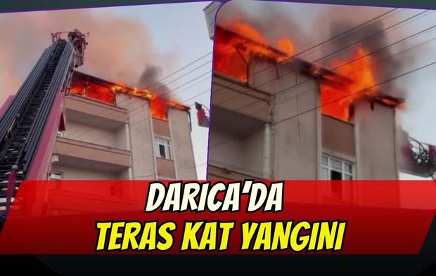 Darıca’da Teras Kat Yangını