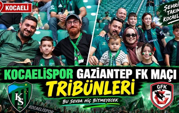 Kocaelispor-Gaziantep FK Tribünlerinden Görüntüler