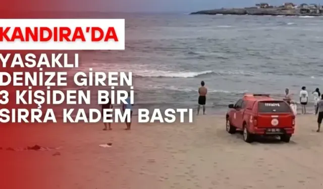 Kandıra'da yasaklı denize giren 3 kişiden biri sırra kadem bastı