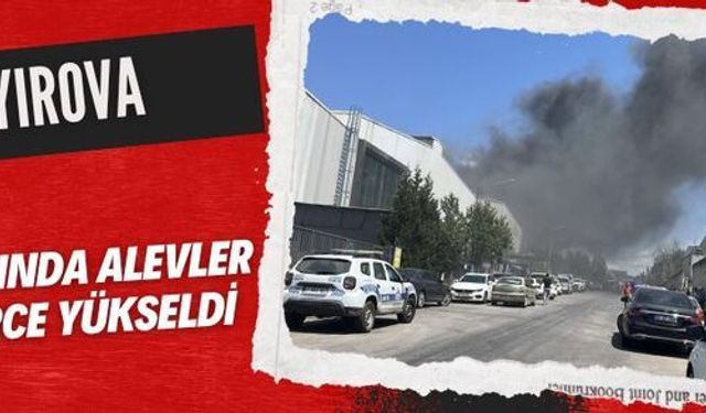 Çayırova'da plastik varil fabrikasında yangın paniği