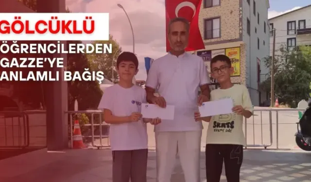 Gölcüklü küçük yüreklerden Gazze’ye büyük bağış